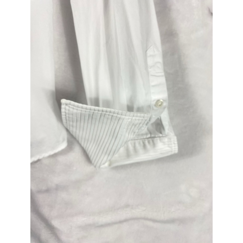 Ralph Lauren Black Label Shirt Women Sz 10 White Pleats Old Money Quiet Luxury - Picture 9 of 14